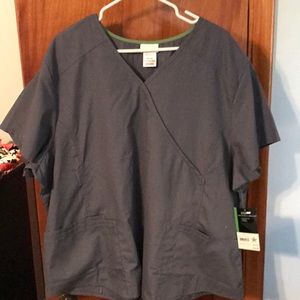 3x grey scrub top